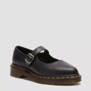 Black Leather Mary Jane Shoes